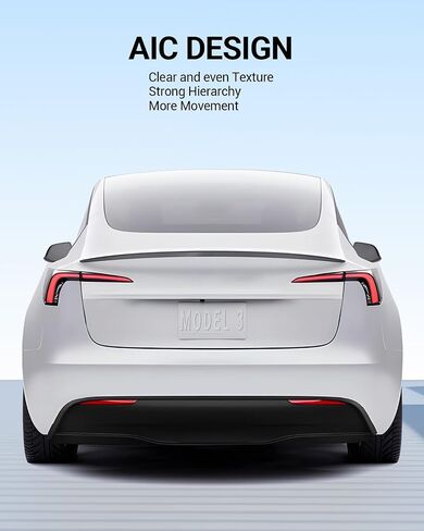 BASENOR 2024 Tesla Model 3 Spoiler OEM Rear Spoiler Wing Performance Rear Trunk Lip ABS Material Model 3 Accessories Highland Matte Black Gen 2 in Saudi Arabia