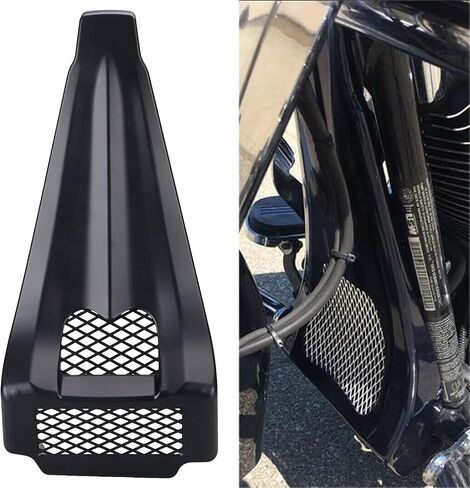 Front Scoop Stretched Chin Spoiler for Harley Touring Street Glide Electra Road Glide FLHX FLTR FLHT 1997-2013, Black in Saudi Arabia