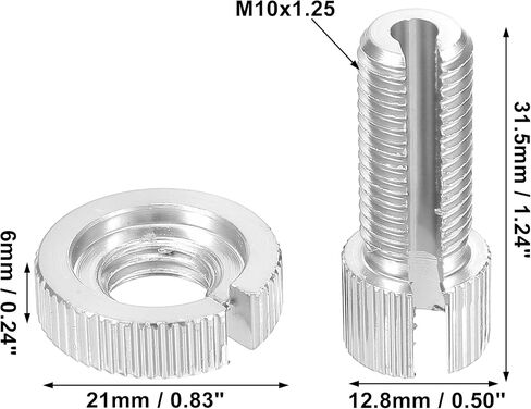 X AUTOHAUX 6 Pcs M10 Brake Clutch Cable Line Adjuster Screw Adjusting Bolt with Slotted for Motorcycle Bike Scooter Aluminum Alloy Black in Saudi Arabia