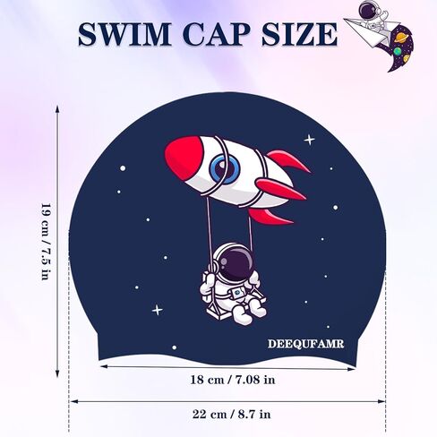 قبعة سباحة للأطفال للأولاد والبنات، قبعة سباحة من السيليكون مقاومة للماء للأعمار من 3 إلى 10 سنوات للأطفال الصغار والبنات والشباب، مريحة للشعر القصير/الطويل للحفاظ على جفاف الشعر in Kuwait