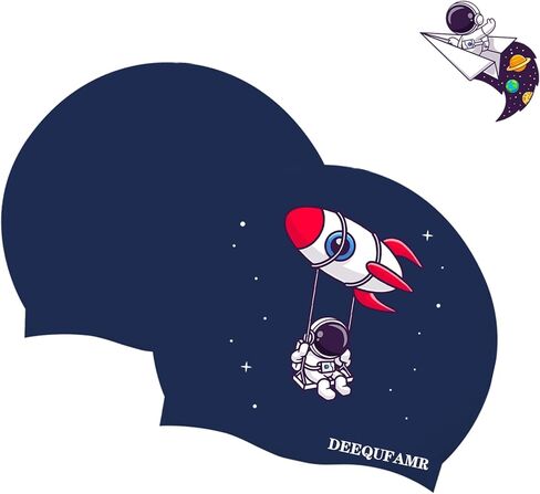 قبعة سباحة للأطفال للأولاد والبنات، قبعة سباحة من السيليكون مقاومة للماء للأعمار من 3 إلى 10 سنوات للأطفال الصغار والبنات والشباب، مريحة للشعر القصير/الطويل للحفاظ على جفاف الشعر in Kuwait