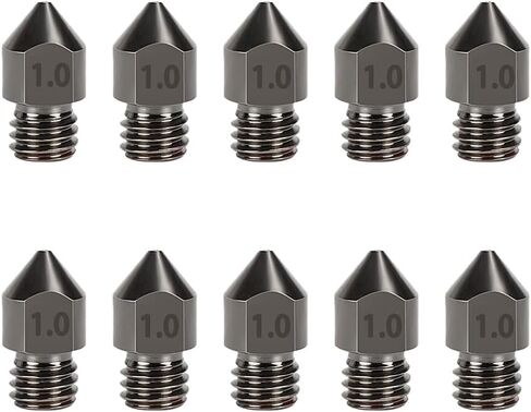 ACMYCH 10PCS 3D Printer Hardened Steel MK8 Nozzle, High-Temperature Resistance Upgraded Tungsten All Metal Nozzle, for Makerbot Ender 3 / Ender 3 S1, Pro, CR-10 Series (0.8mm) in Saudi Arabia