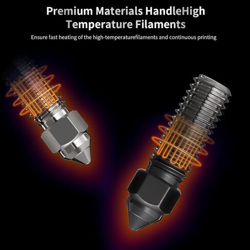 Creality Official K1 Nozzle Kit, 4 Copper Alloy Nozzles and 4 Hardened Steel Nozzles, High-Temperature Resistance & High Flow & High-Speed Printing Nozzles for K1,K1 Max,CR-10SE,Ender 3 V3 KE in Saudi Arabia