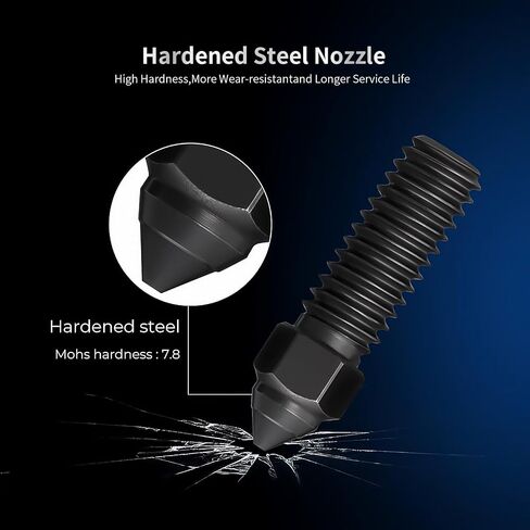 Creality Official K1 Nozzle Kit, 4 Copper Alloy Nozzles and 4 Hardened Steel Nozzles, High-Temperature Resistance & High Flow & High-Speed Printing Nozzles for K1,K1 Max,CR-10SE,Ender 3 V3 KE in Saudi Arabia