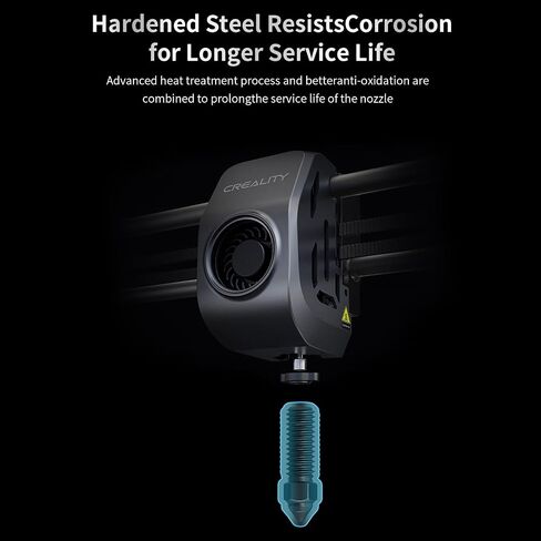 Creality Official K1 Nozzle Kit, 4 Copper Alloy Nozzles and 4 Hardened Steel Nozzles, High-Temperature Resistance & High Flow & High-Speed Printing Nozzles for K1,K1 Max,CR-10SE,Ender 3 V3 KE in Saudi Arabia