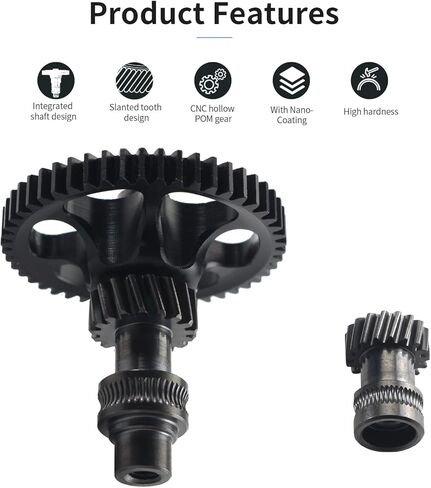 Imdinnogo 3D Printing Extruder Upgrade Accessories BM Nano-Coating Helical Gear Kit High Strength CNC Skeletonized POM-Gears Applicable to VoronLegacy Voron2.4 VoronTrident CW1 CW2 Bczamd in Saudi Arabia