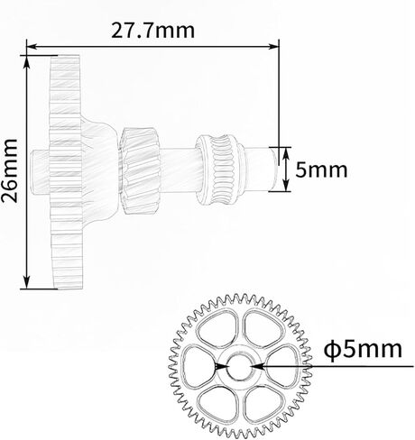 Imdinnogo 3D Printing Extruder Upgrade Accessories BM Nano-Coating Helical Gear Kit High Strength CNC Skeletonized POM-Gears Applicable to VoronLegacy Voron2.4 VoronTrident CW1 CW2 Bczamd in Saudi Arabia