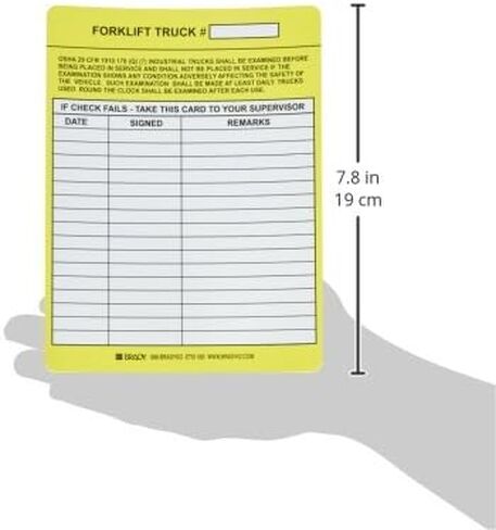 Brady FLT-ETSI 583, FORKLIFT TAG INSERTS (100 Tags) in Saudi Arabia