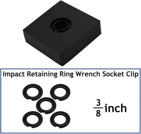 (5 + 5 مجموعات) 3/8 بوصة و1/2 بوصة مشبك حلقة احتكاك للاحتفاظ بالصدمات مع حلقة دائرية لميلووكي مفتاح ربط الصدمات الكهربائي/الهوائي، تتضمن أداة تثبيت سندان حلقة قفل الصدمات in Kuwait