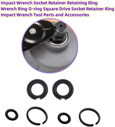(5 + 5 مجموعات) 3/8 بوصة و1/2 بوصة مشبك حلقة احتكاك للاحتفاظ بالصدمات مع حلقة دائرية لميلووكي مفتاح ربط الصدمات الكهربائي/الهوائي، تتضمن أداة تثبيت سندان حلقة قفل الصدمات in Kuwait