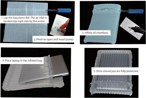 Packaging Air Bags for Laptop with Pumps, 15.6" Pack of 10 in Saudi Arabia