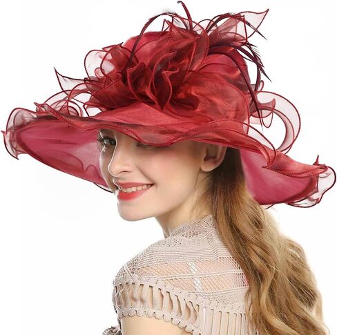 YIDINGCO Women Church Derby Hats Tea Party Bridal Dress Wedding Hat in Saudi Arabia