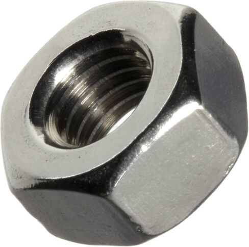 صامولة سداسية صغيرة من الفولاذ المقاوم للصدأ 18-8، لمسة نهائية سادة، مقاس خيط #6-32، عرض 1/4 بوصة عبر الشقق، سمك 3/32 بوصة (عبوة من 100 قطعة) in Kuwait