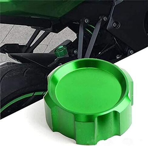 CNC Aluminum Brake Fluid Reservoir Cap Brake Oil Cover Replacement For Kawasaki Ninja 300 400 650 Z400 Z750 Z850 Z1000 ZX-6R ZX10R ZX-25R in Saudi Arabia