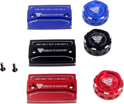 Riderjacky For Yamaha TRACER 900 /GT MT09 2015-2020، TRACER 700 /GT MT07 FZ07 2015-2023، MT-10 TDM900 XSR 900 XSR700 XJ6 Super Tenere 1200 غطاء غطاء خزان سائل الفرامل الأمامية والخلفية للدراجة النارية (أحمر) in Kuwait