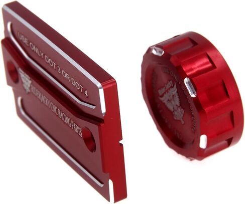 Riderjacky For Yamaha TRACER 900 /GT MT09 2015-2020، TRACER 700 /GT MT07 FZ07 2015-2023، MT-10 TDM900 XSR 900 XSR700 XJ6 Super Tenere 1200 غطاء غطاء خزان سائل الفرامل الأمامية والخلفية للدراجة النارية (أحمر) in Kuwait