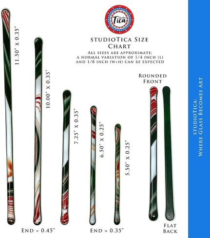 Fluorescent Sea Blue - 7.25 inch Paradise Collection - Reusable Handmade Glass Cocktail Java Coffee Stirrer - Functional Art Set of 4 Swizzle Sticks + Elegant Gift Box in Saudi Arabia