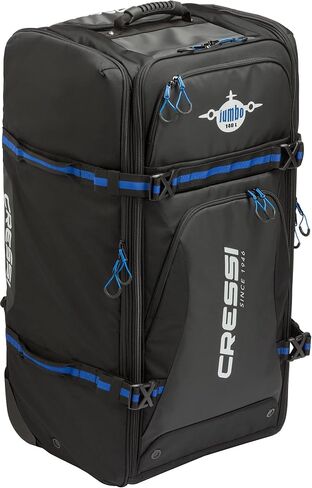 Cressi Strong Large Capacity Roller Luggage Bag 140L with Shoulder Straps - Jumbo: Designed in Italy in Saudi Arabia