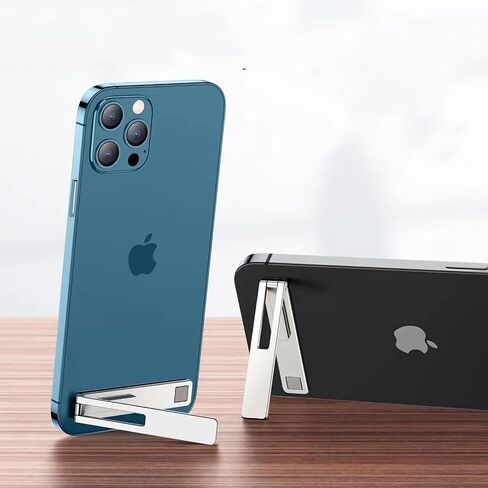 CHARM PS1 Phone Stand,Kickstand Vertical and Horizontal Stand, Adjustable Angle, Compatible with iPhone 15/15 Plus/15 Pro/15 Pro Max, iPhone 14/13/12 Series, Samsung Galaxy S23/S22/S21 Series (Silver) in Saudi Arabia