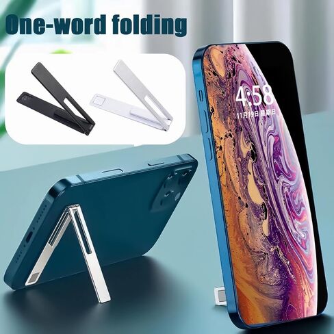 CHARM PS1 Phone Stand,Kickstand Vertical and Horizontal Stand, Adjustable Angle, Compatible with iPhone 15/15 Plus/15 Pro/15 Pro Max, iPhone 14/13/12 Series, Samsung Galaxy S23/S22/S21 Series (Silver) in Saudi Arabia