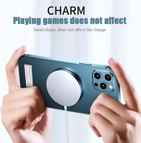 CHARM PS1 Phone Stand,Kickstand Vertical and Horizontal Stand, Adjustable Angle, Compatible with iPhone 15/15 Plus/15 Pro/15 Pro Max, iPhone 14/13/12 Series, Samsung Galaxy S23/S22/S21 Series (Silver) in Saudi Arabia