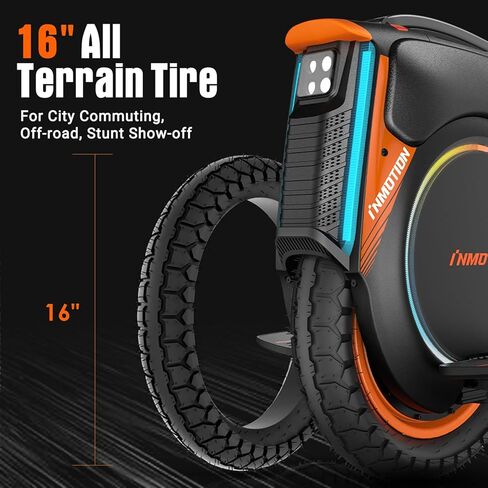 Inmotion Electric Unicycle for Adults 16 Inch Self-Balancing One Wheel EUC, Portable Monowheel for Urban Commuting in Kuwait