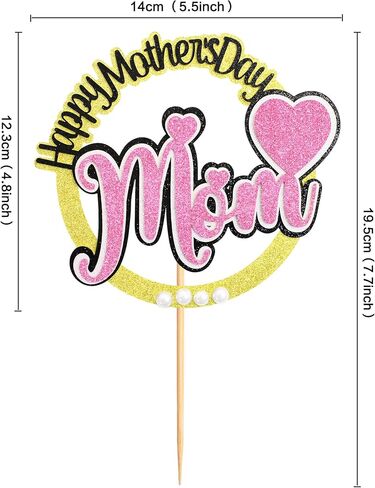 عيد الأم السعيد، كعكة توبر، كعكة توبر، كعكة مستديرة، توبر، حفلة، تزيين الكيك لعيد الأم (القلب) in Kuwait