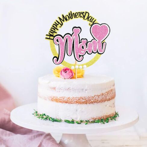 عيد الأم السعيد، كعكة توبر، كعكة توبر، كعكة مستديرة، توبر، حفلة، تزيين الكيك لعيد الأم (القلب) in Kuwait