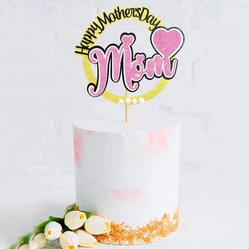 عيد الأم السعيد، كعكة توبر، كعكة توبر، كعكة مستديرة، توبر، حفلة، تزيين الكيك لعيد الأم (القلب) in Kuwait