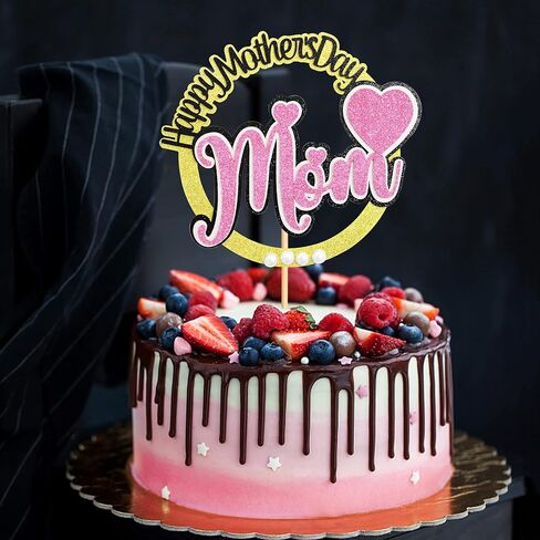 عيد الأم السعيد، كعكة توبر، كعكة توبر، كعكة مستديرة، توبر، حفلة، تزيين الكيك لعيد الأم (القلب) in Kuwait