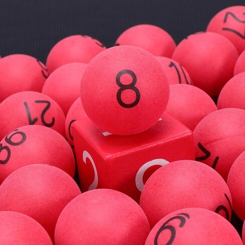 Toddmomy 100pcs Numbered Table Tennis Balls PingPong Balls 40mm Raffle Balls 1-100 Lottery Balls for Game Party Favors A in Saudi Arabia
