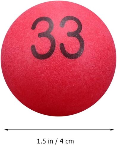 Toddmomy 100pcs Numbered Table Tennis Balls PingPong Balls 40mm Raffle Balls 1-100 Lottery Balls for Game Party Favors A in Saudi Arabia
