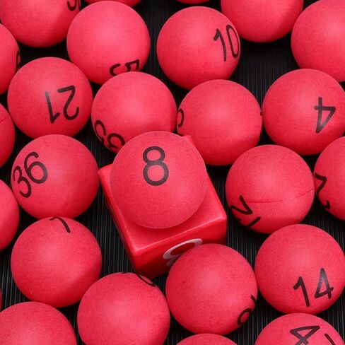 Toddmomy 100pcs Numbered Table Tennis Balls PingPong Balls 40mm Raffle Balls 1-100 Lottery Balls for Game Party Favors A in Saudi Arabia