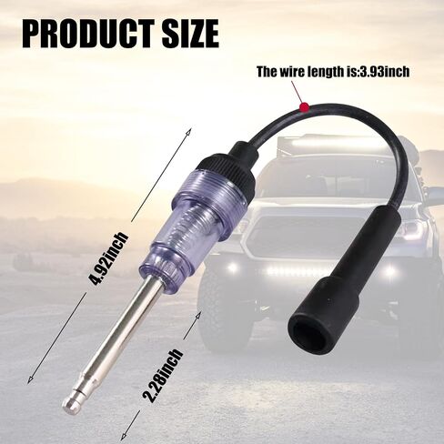 GKmow 1 PC Metal Head Automotive Spark Plug Ignition Tester, Universal Armature Diagnostic Detector Tool, for Cars, Trucks, Motorcycles, Lawn Mowers, Chainsaws, Trimmers, Snow Blowers (Black) in Saudi Arabia
