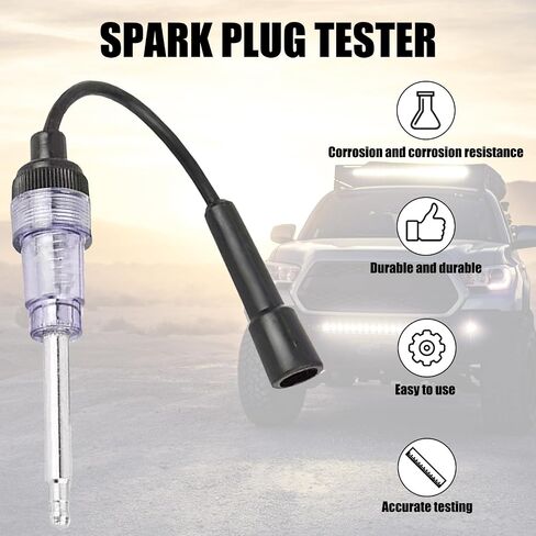 GKmow 1 PC Metal Head Automotive Spark Plug Ignition Tester, Universal Armature Diagnostic Detector Tool, for Cars, Trucks, Motorcycles, Lawn Mowers, Chainsaws, Trimmers, Snow Blowers (Black) in Saudi Arabia