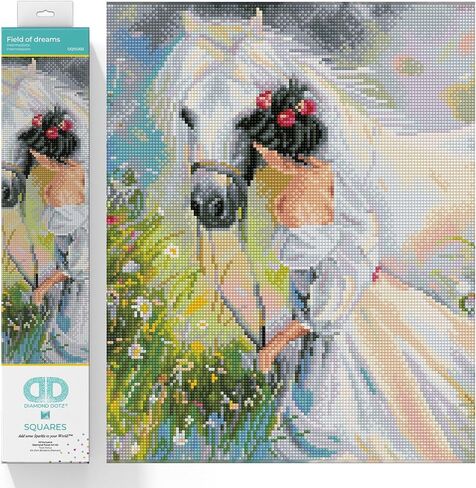 DIAMOND DOTZ ® - Field of Dreams, Full Drill, Square Dotz, Horse Diamond Art, Horse Diamond Painting Kits, Diamond Art Horse, Diamond Painting Horse, Horse Painting Kit, Diamond Painting Kits Horses, in Saudi Arabia