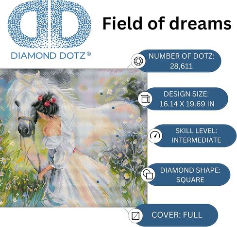DIAMOND DOTZ ® - Field of Dreams, Full Drill, Square Dotz, Horse Diamond Art, Horse Diamond Painting Kits, Diamond Art Horse, Diamond Painting Horse, Horse Painting Kit, Diamond Painting Kits Horses, in Saudi Arabia