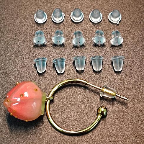 (600PCS/300Pairs）Silicone Earring Backs Earring Backings Soft Clear Ear Safety Back Pads Backstops Clutch Stopper Replacement for Fish Hook Earring Studs Hoops Diameter 4mm (600) in Saudi Arabia