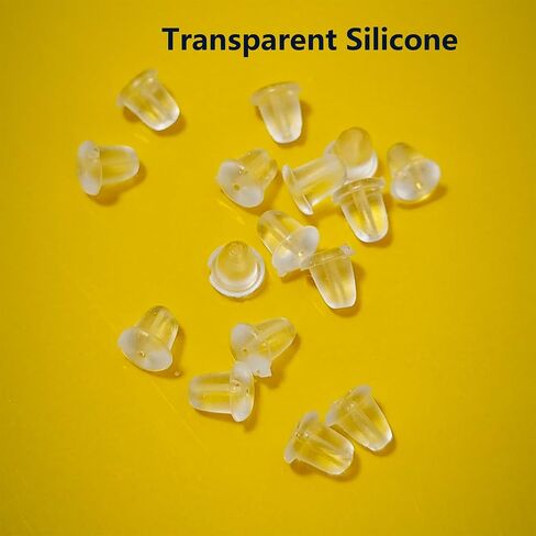 (600PCS/300Pairs）Silicone Earring Backs Earring Backings Soft Clear Ear Safety Back Pads Backstops Clutch Stopper Replacement for Fish Hook Earring Studs Hoops Diameter 4mm (600) in Saudi Arabia