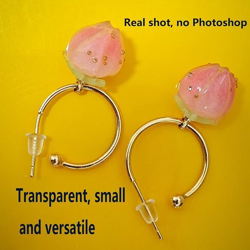 (600PCS/300Pairs）Silicone Earring Backs Earring Backings Soft Clear Ear Safety Back Pads Backstops Clutch Stopper Replacement for Fish Hook Earring Studs Hoops Diameter 4mm (600) in Saudi Arabia
