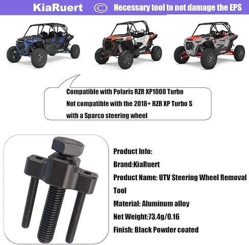أداة إزالة عجلة القيادة Kiaruert UTV، مسامير مركزية شديدة التحمل لتحقيق أقصى قدر من الرافعة المالية، متوافقة مع Polaris RZR XP1000 Turbo in Kuwait