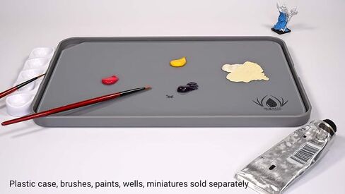 لوحة زجاج Redgrass للرسم الزيتي، والأكريليك، والرسم المصغر - استوديو XL مقاس 12.9 بوصة - زجاج مقسى بحواف مشطوفة - 4 أقدام مطاطية - ظهر رمادي فاتح in Saudi Arabia