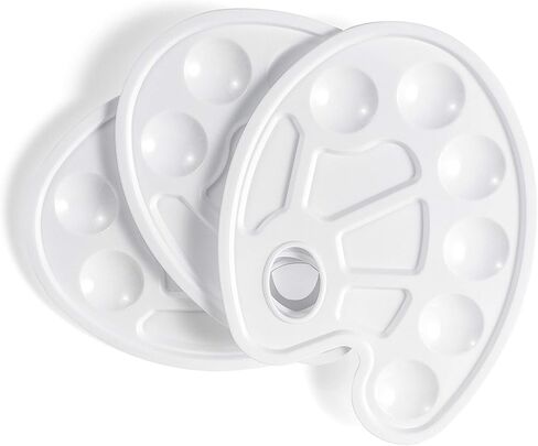 لوحات صينية طلاء من BOOMIBOO لوحات بلاستيكية مع فتحة إبهام للأطفال والكبار والطلاب إلى مستلزمات الحرف اليدوية الزيتية والألوان المائية من الأكريليك، 3 قطع in Kuwait