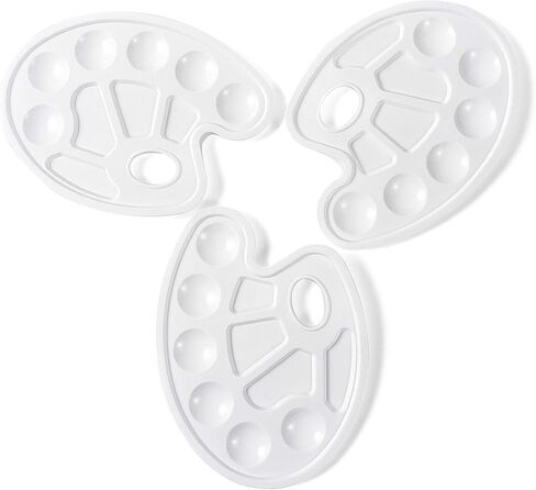 لوحات صينية طلاء من BOOMIBOO لوحات بلاستيكية مع فتحة إبهام للأطفال والكبار والطلاب إلى مستلزمات الحرف اليدوية الزيتية والألوان المائية من الأكريليك، 3 قطع in Kuwait