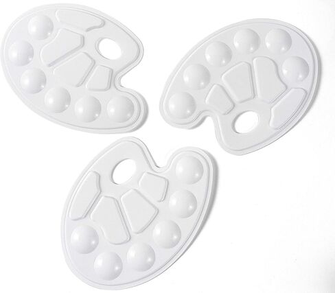 لوحات صينية طلاء من BOOMIBOO لوحات بلاستيكية مع فتحة إبهام للأطفال والكبار والطلاب إلى مستلزمات الحرف اليدوية الزيتية والألوان المائية من الأكريليك، 3 قطع in Kuwait