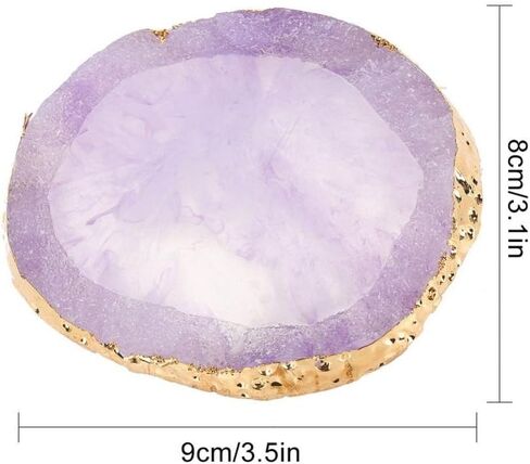 لوحة مزيج تلميع، لوحة طلاء أظافر من الراتنج، طبق رسم ملون بحافة ذهبية من الراتنج، طلاء حجري، طبق ألوان لطلاء الأظافر، أداة DIY (أبيض) in Kuwait
