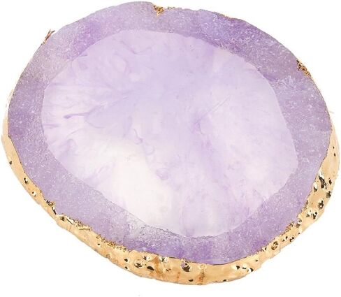 لوحة مزيج تلميع، لوحة طلاء أظافر من الراتنج، طبق رسم ملون بحافة ذهبية من الراتنج، طلاء حجري، طبق ألوان لطلاء الأظافر، أداة DIY (أبيض) in Kuwait