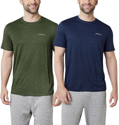 تي شيرت Eddie Bauer للرجال، 2 حزمة من الهدايا للرجال، قمصان برقبة دائرية للرجال نصف كم تي شيرت للرجال، قمصان رجالي - أزرق X-Large in Saudi Arabia