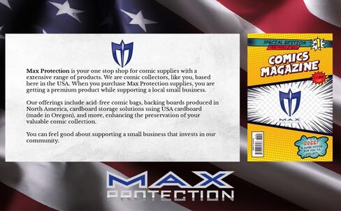Max Protection 5ct Long Comic Book Storage Box - Durable White Corrugated Cardboard, 200 lb. Test Strength, Easy Assembly, Home Storage Solution for Collectible Comics, Magazines, and Books in Saudi Arabia