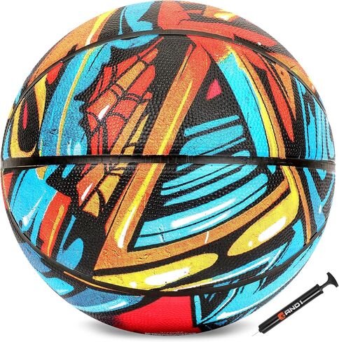 AND1 Supreme Grip Basketball: Official Regulation Size 7 (29.5 inches) Rubber Basketball - Deep Channel Construction Streetball, Made for Indoor Outdoor Basketball Games in Saudi Arabia